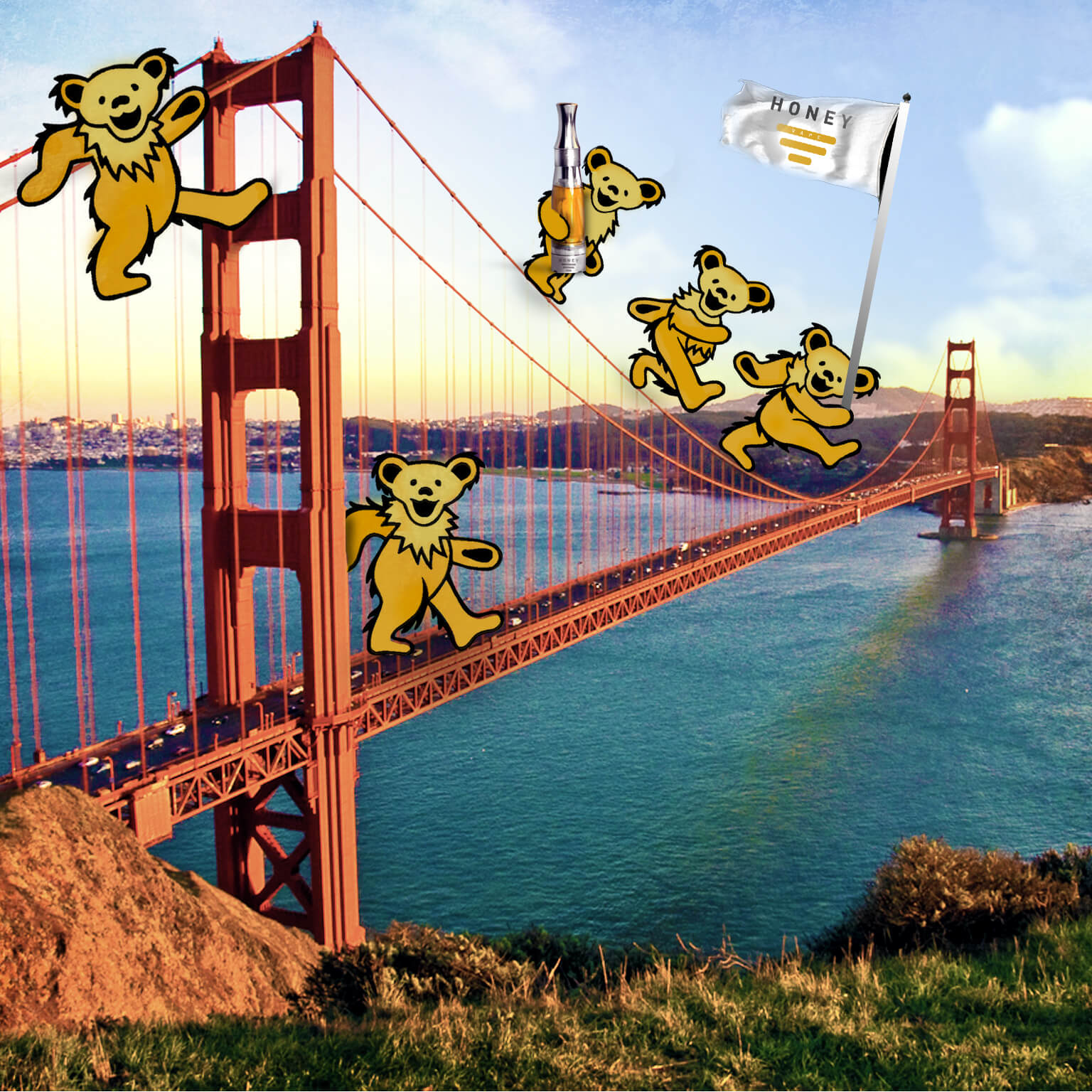 HoneyVape Bears San Francisco Bridge High Times Cannabis Cup