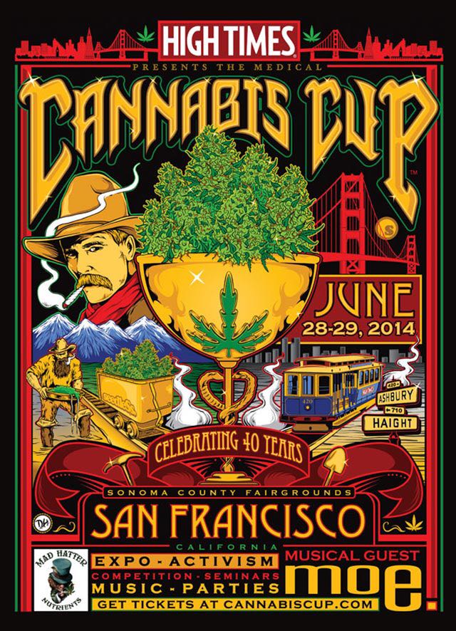 Poster High Times Cannabis Cup San Francisco June 28-29th 2014